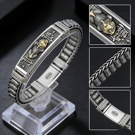 【Descuento por tiempo limitado】Nueva pulsera de la suerte de plata de ley 925