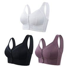 🎁Kupi 2, dobiješ 1 gratis!💕【3 komada】Veliki prozračni grudnjak od mekanog pamuka s prednjim gumbima