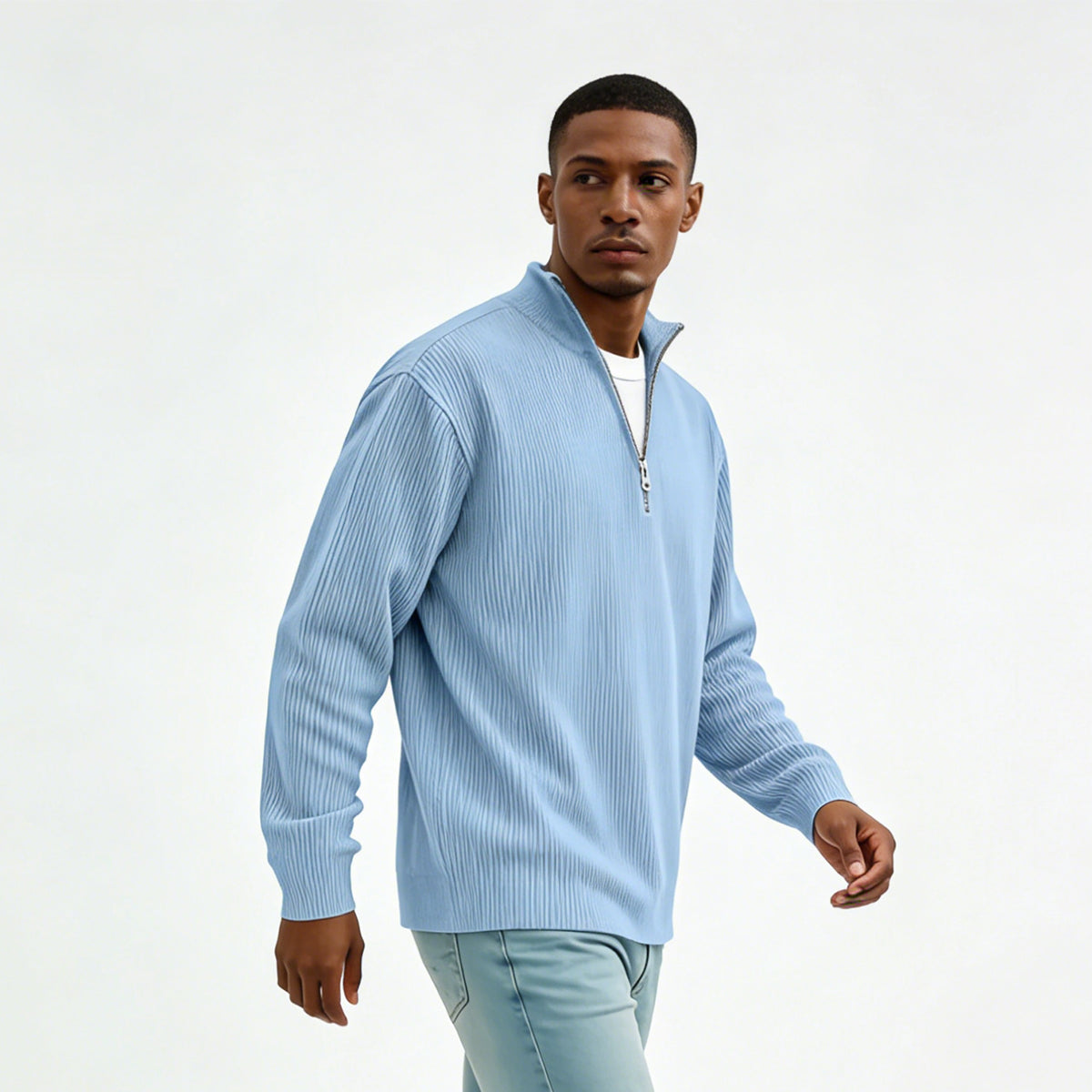 【S-5XL】Sudadera de cuello alto para hombre 2026: cómoda y suave, corte elegante, adecuada para usar en primavera y otoño