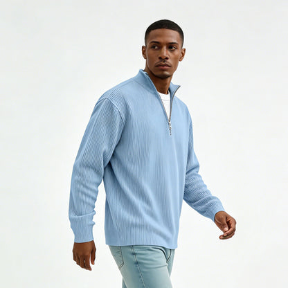 【S-5XL】Sudadera de cuello alto para hombre 2026: cómoda y suave, corte elegante, adecuada para usar en primavera y otoño