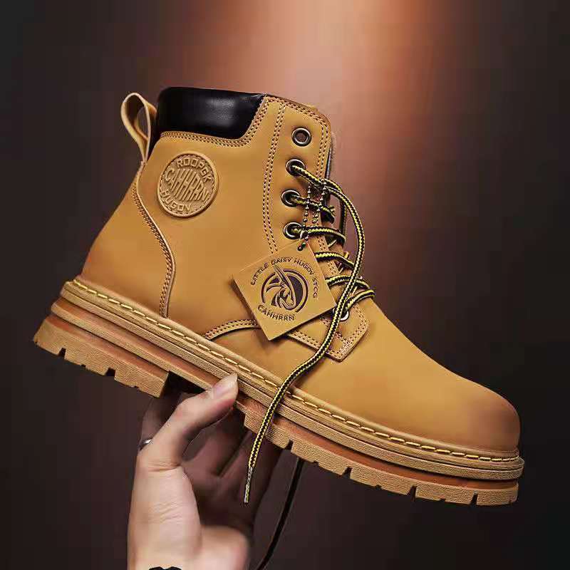 🔥🔥【39-48】Nuevo estilo para otoño e invierno, botas antideslizantes versátiles de suela gruesa para hombre-3845697