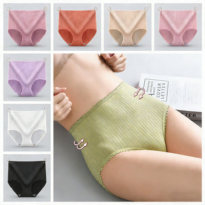 【Oferta por tiempo limitado】bragas antibacterianas impermeables de cintura alta