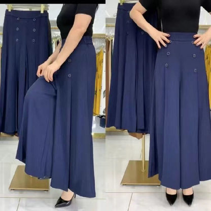 💖【M-5XL】Ženske modne hlače s visokim strukom i širokim nogavicama, mekane i s elegantno padajućim materijalom, vrhunske kvalitete