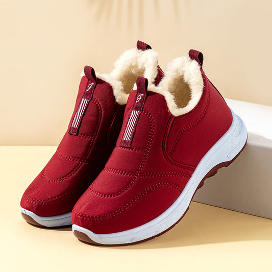 😀🎉terciopelo y engrosamiento🔥【35-41】zapatos de invierno impermeables de algodón cálido para mujer_3836629