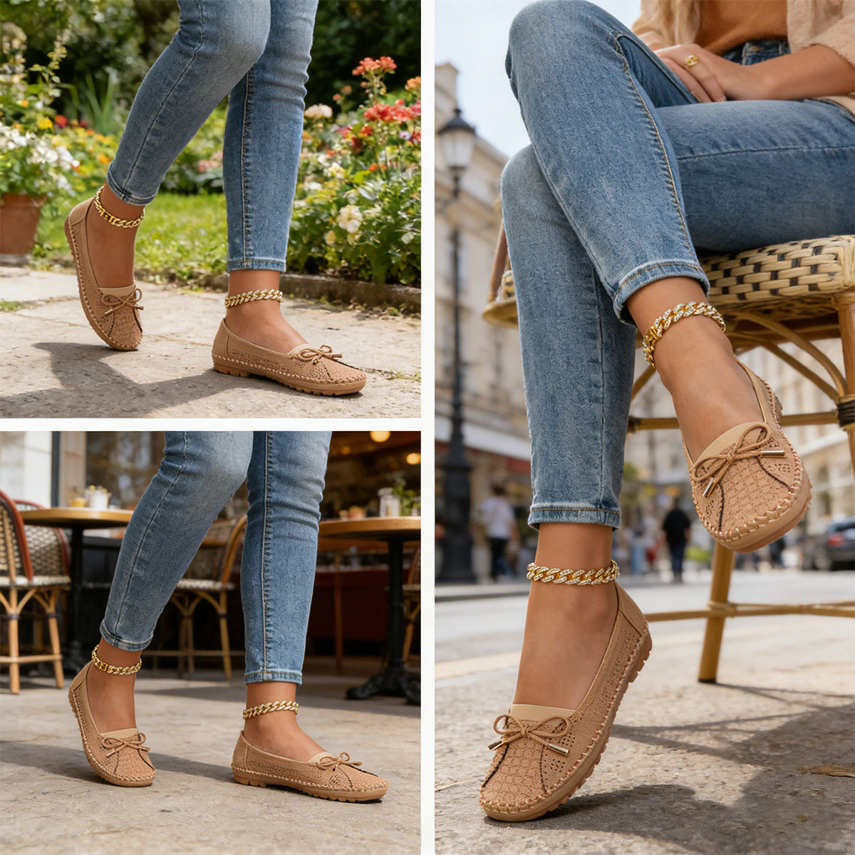 Zapatos casuales de cuero para mujer, ligeros, transpirables y antideslizantes