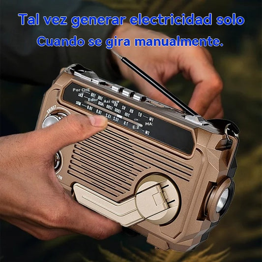【Descuento】【Autenticidad garantizada】Linterna portátil con radio AM multifunción