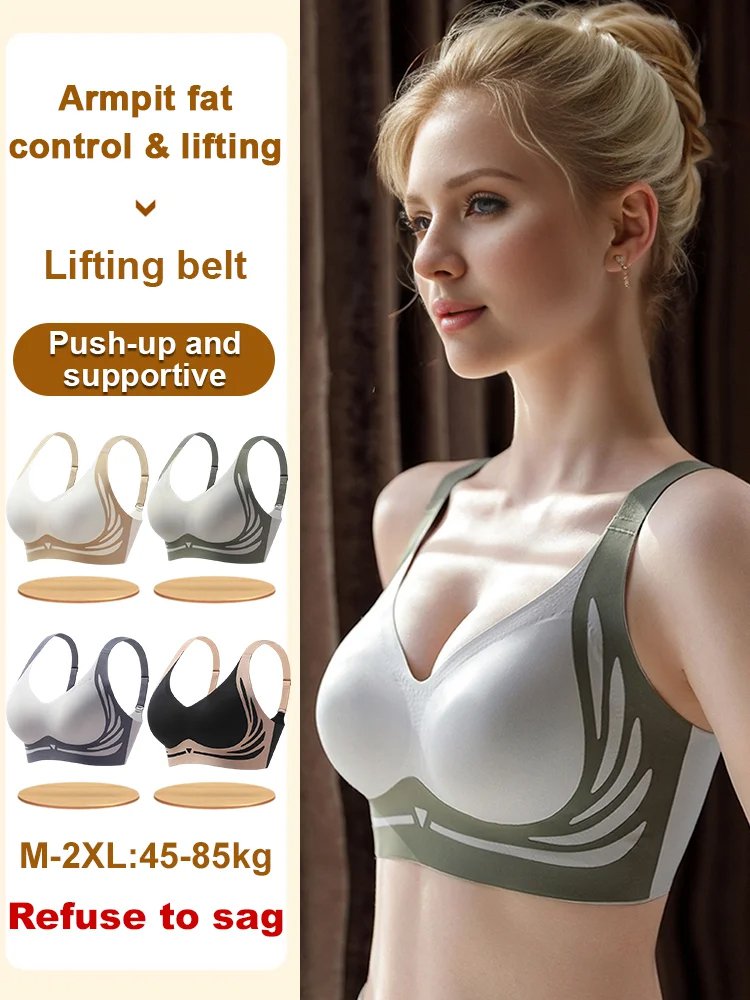 【Descuento】【40-85 kg】Sujetador de una pieza sin aros para mujer【Paquete de 2】