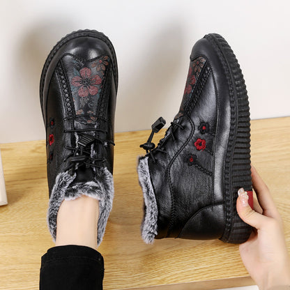 🔥🔥【35-40】Botines de cuero genuino antideslizantes italianos hechos a mano para mujer_3834296