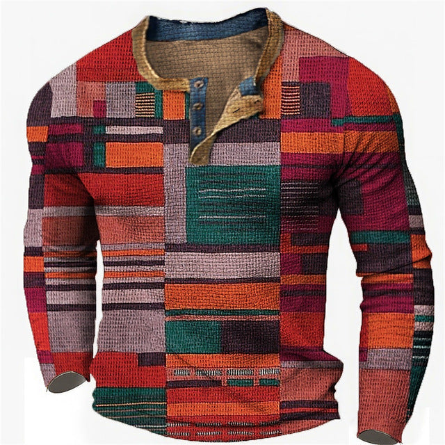 [S-4XL] Pánske polo tričko s dlhým rukávom a potlačou