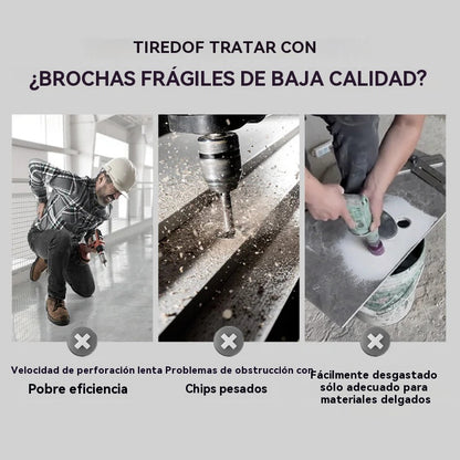 Oferta caliente 2026Juego de brocas excéntricas de 4 flautas de alta resistencia