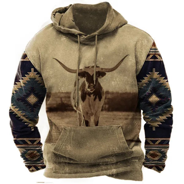 Sudadera con capucha 3D para hombre Manga larga Otoño Invierno Resistente al frío-3851318