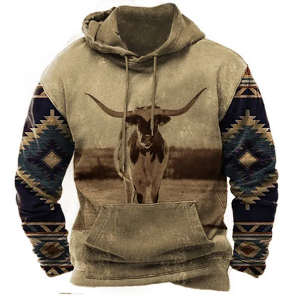 Sudadera con capucha 3D para hombre Manga larga Otoño Invierno Resistente al frío-3851318