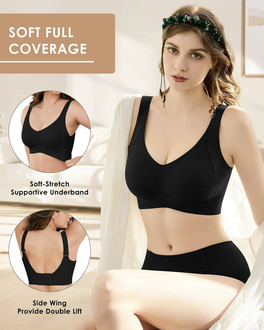 【Paquete de 4】Sujetador inalámbrico de una pieza para mujer【40-95 kg】