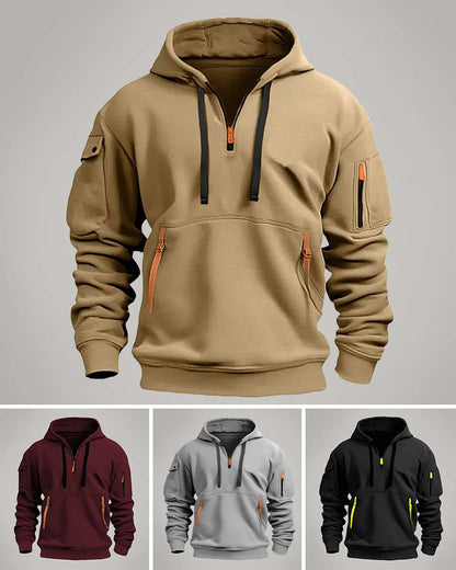 Chaqueta Deportiva con Cremallera  Multibolsillos para Hombre: Estilo Diario
