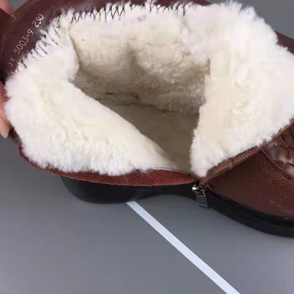 【35-40】❄2024 nuevas botas cálidas de terciopelo grueso a la moda para mujer de otoño e invierno 3857081