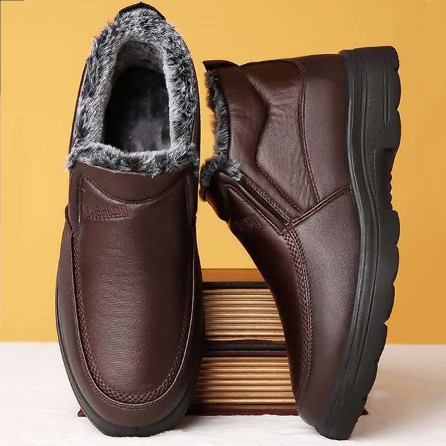 【38-48】Nuevas botas de nieve de invierno para hombre, engrosadas con terciopelo y cálidas._3849629