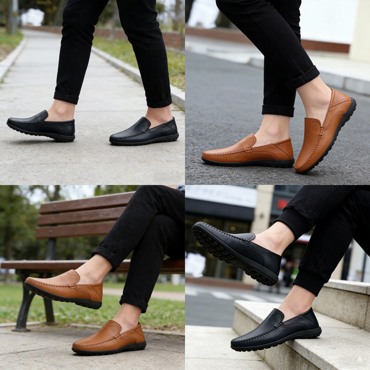 【Descuento】【39-44】Zapatos casuales de cuero de vaca de moda para hombres