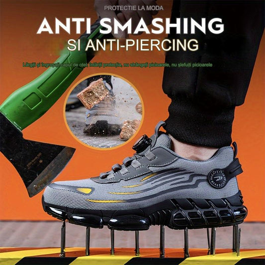 Botas de trabajo Knauf, aptas para uso diario, resistentes a impactos y pinchazos, con puntera de acero, calzado de seguridad cómodo y antideslizante._3859613