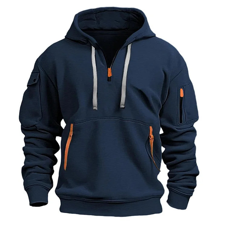 Chaqueta Deportiva con Cremallera  Multibolsillos para Hombre: Estilo Diario