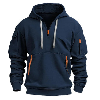 Chaqueta Deportiva con Cremallera  Multibolsillos para Hombre: Estilo Diario