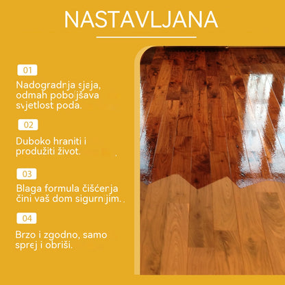 Sprej za poliranje drva s pčelinjim voskom 120 ml (uključuje spužvu + ručnik) za njegu namještaja, sprječavanje pucanja i zaštitu boje.