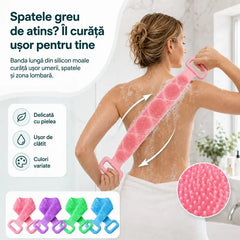 🧼✨ 【Cumpără 1, primești 1 gratis】 Prosop pentru duș, din silicon cu două straturi, model lung și gros(70 cm/180 g)