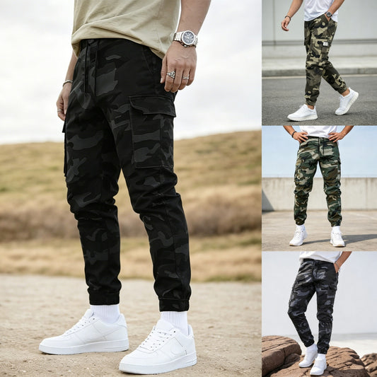 【Descuento】 Pantalones de trabajo tácticos resistentes: mezcla de nailon y algodón, muchos bolsillos funcionales, ideales para trabajos al aire libre
