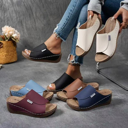 [36-43] Zapatillas de cuña con suela gruesa para mujer