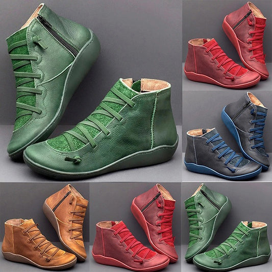 【35-43】Nuevas botas casuales cortas de talla grande para mujer-3849552