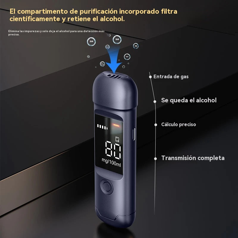 Medidor de alcohol portátil de alta precisión – Mide tu nivel antes de conducir
