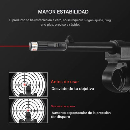 Juego de mira láser roja ajustable