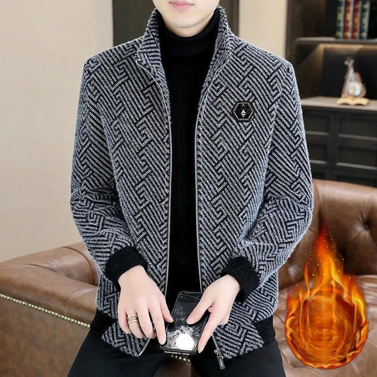 【45kg-105kg】2024 Cashmir Chaqueta Casual Invierno Lana Gruesa