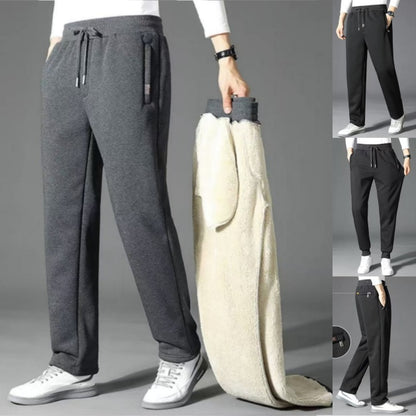【M-5XL】Zimske muške zimske ležerne hlače od janjeće vune【40-100 kg】